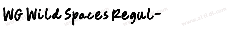WG Wild Spaces Regul字体转换